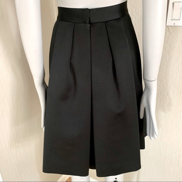 OLEG CASSINI Vintage Neiman Marcus Black Tie Black Satin Pleated Evening Skirt - Picture 6 of 15